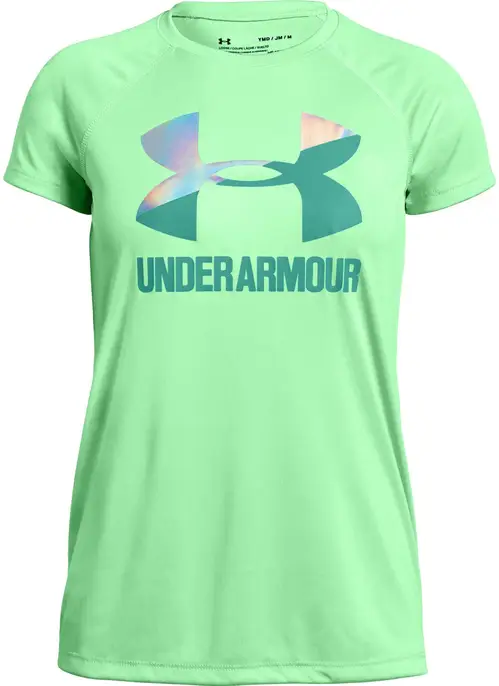 Under Armour Big Logo Tee Solid SS Træningstrøje, Green Typhoon S