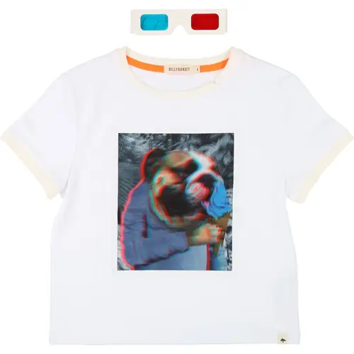 Billybandit T-Shirt &  SolBriller, White 6år