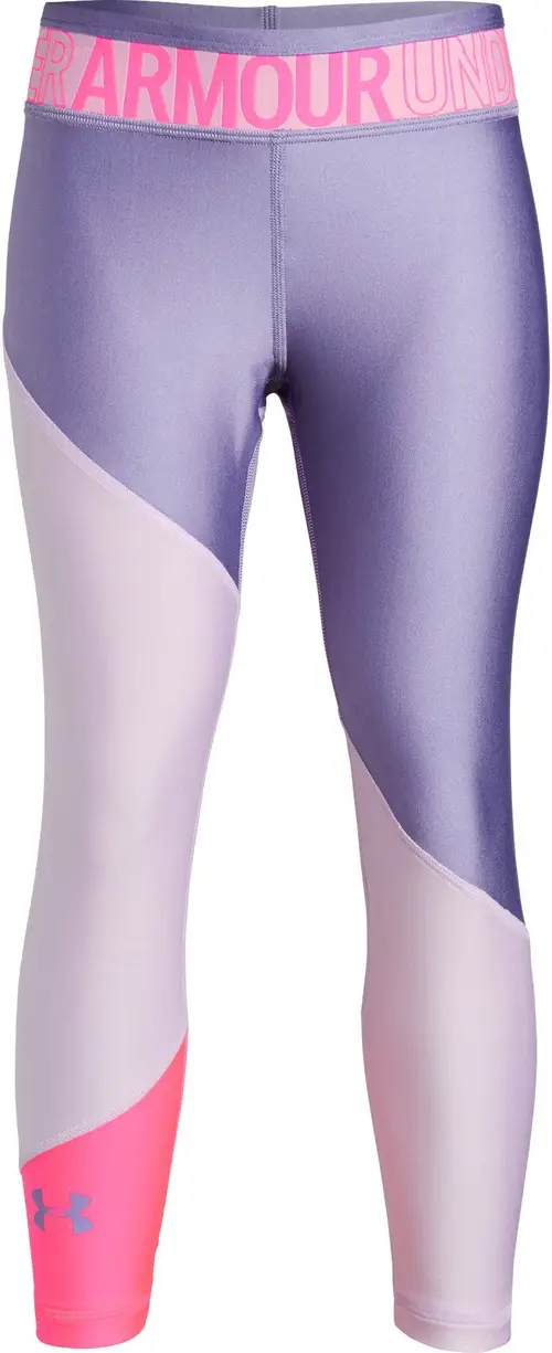 Under Armour HG Color Block Ankle Crop Legging, Purple Ace XL