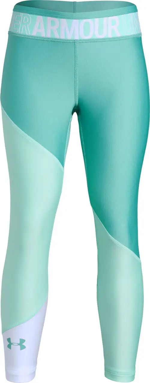 Under Armour HG Color Block Ankle Crop Legging, Neo Turquoise XL