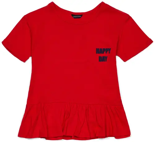 Luca &  Lola Alma T-Shirt, Red 110-116, Børnetøj