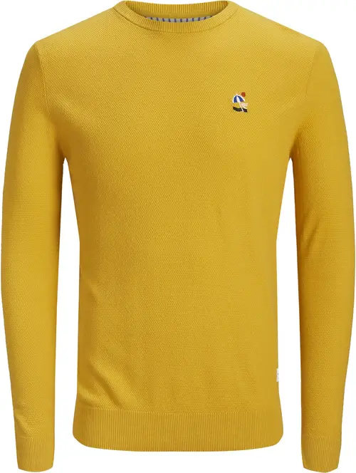 Jack &  Jones Steam Crewneck Trøje, Yolk Yellow 176