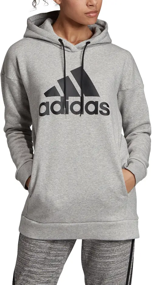 Adidas Must Haves Badge Of Sport Hoodie Dame Xs Grå