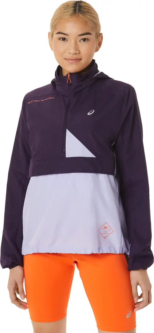 Asics Fujitrail Anorak Løbetrøje Dame Lilla