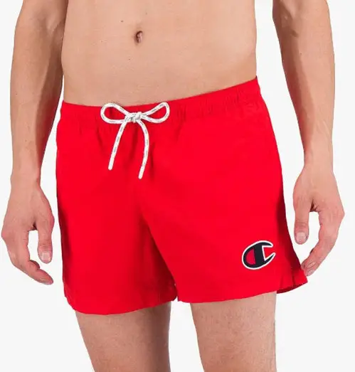 Champion Satin C Logo Badeshorts Herre Xs Rød