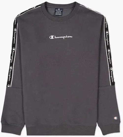 Champion Tape Insert Cotton Fleece Sweatshirt Herre Grå