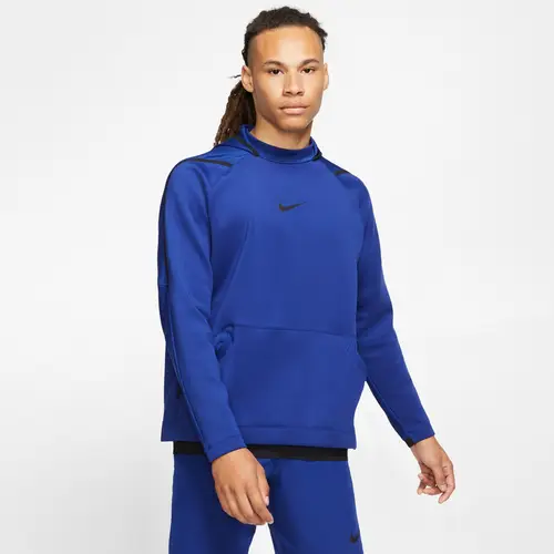 Nike Pro Pullover Fleece Hættetrøje Herre S Blå