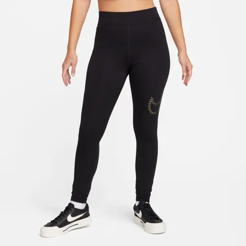 Nike Sportswear Premium Essentials Highwaisted Shine Leggings Dame Xs Sort