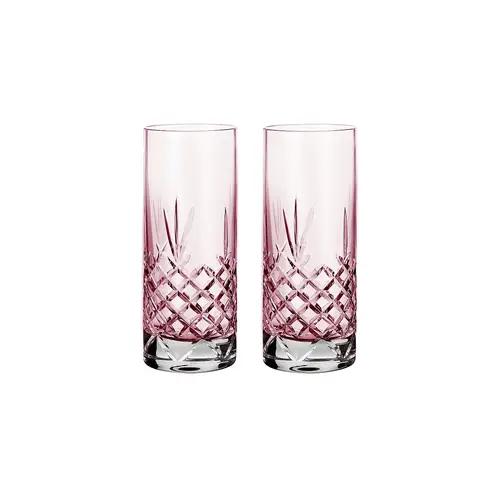 Vandglas - Frederik Bagger - Crispy Highball Topaz, Pink - 2 stk. - Tilbud