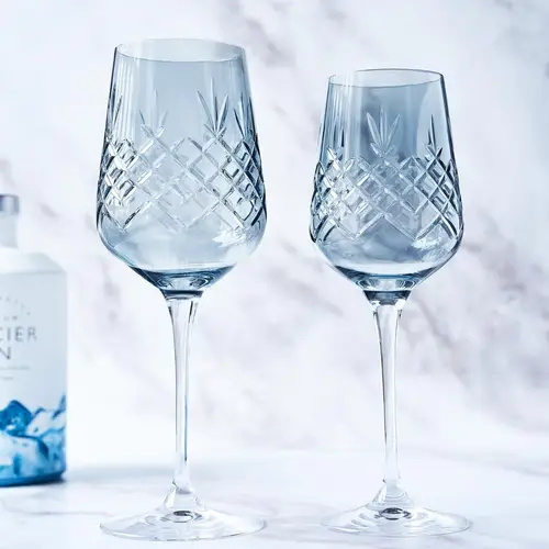 Rødvinsglas 45 cl - Frederik Bagger - Crispy Monsieur Sapphire, Blå - 2 stk. - Vinglas - Tilbud