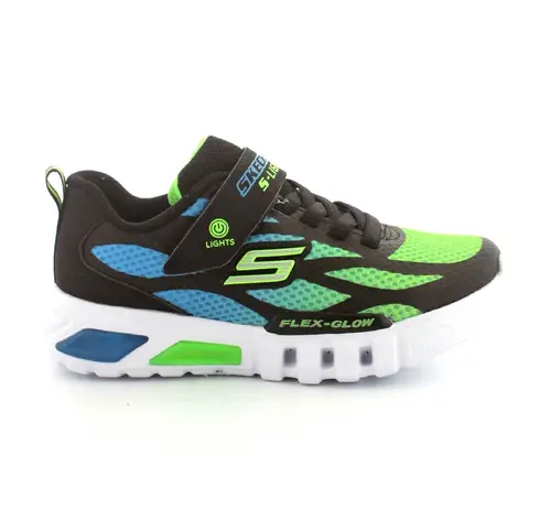 Skechers Flex Glow børnesko - (Mørk blå, str. 27, Tekstil) - Udsalg