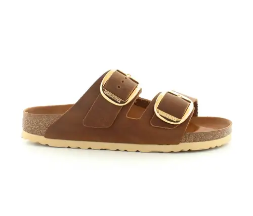 Birkenstock Arizona Big Buckle damesandaler - (Cognac, str. 41, Læder)