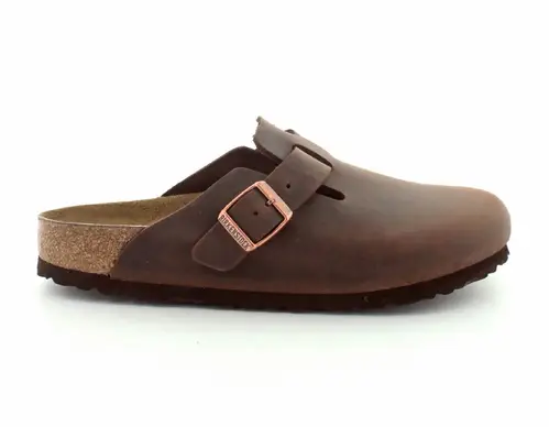 Birkenstock Boston Habana dame hjemmesko - (Mørk brun, str. 38, Læder)