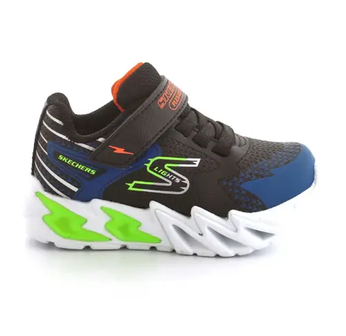 Skechers Flex Glow Bolt Blinke børnesko - (Sort, str. 23, Tekstil)