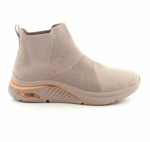 Skechers Arch Fit S-Miles damestøvler - (Lys grå, str. 37, Tekstil)