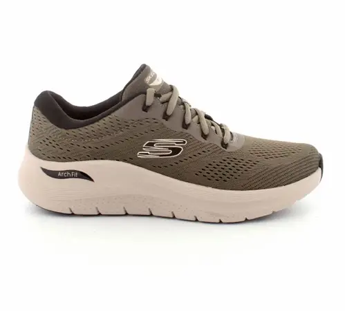 Skechers Arch Fit herresko - (Army grøn, str. 41, Tekstil)