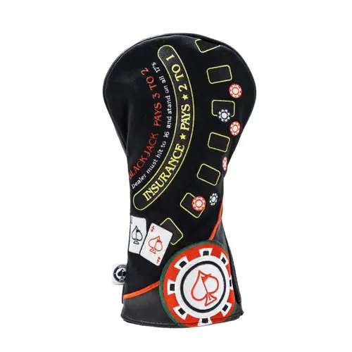 Pins and Aces Driver Headcover Blackjack