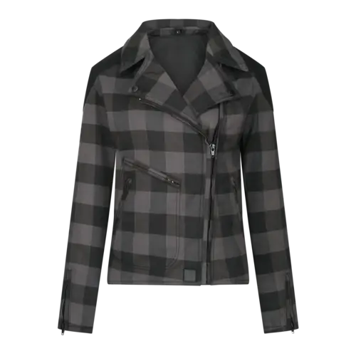 JESSIE FLANNEL GREY - Motorcykeljakke til damer