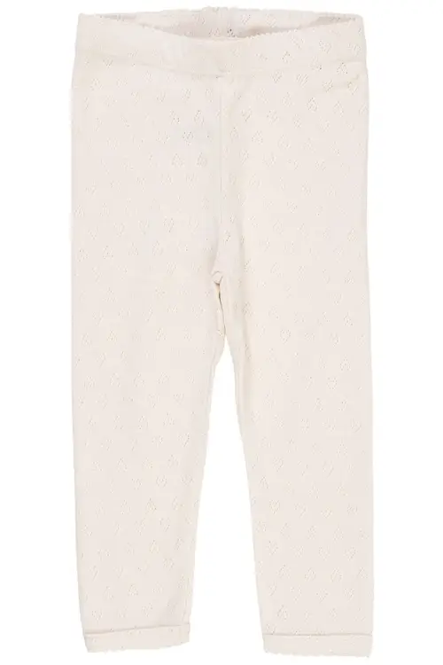 LEGGING M. HJERTE MØNSTER - CREAM - CREAM / 86