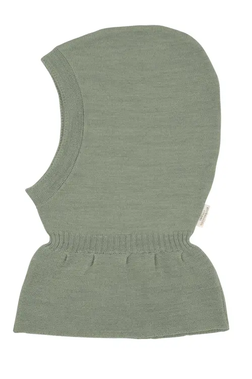 TYNDSTRIKKET ELEFANTHUE I MERINOULD - SAGE GREEN - SAGE GREEN / 53-54/3Y-9Y