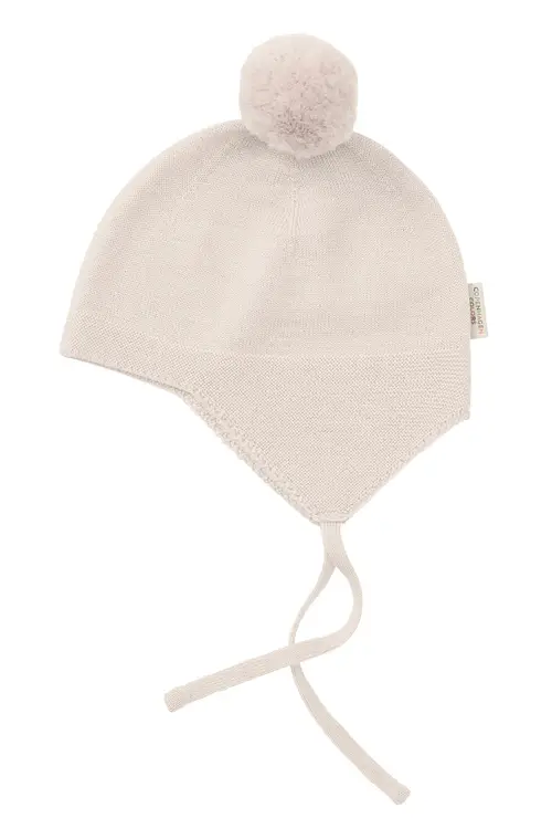 BABY HAT M. KVAST I MERINOULD - CREAM - CREAM / 40-42/2-4M