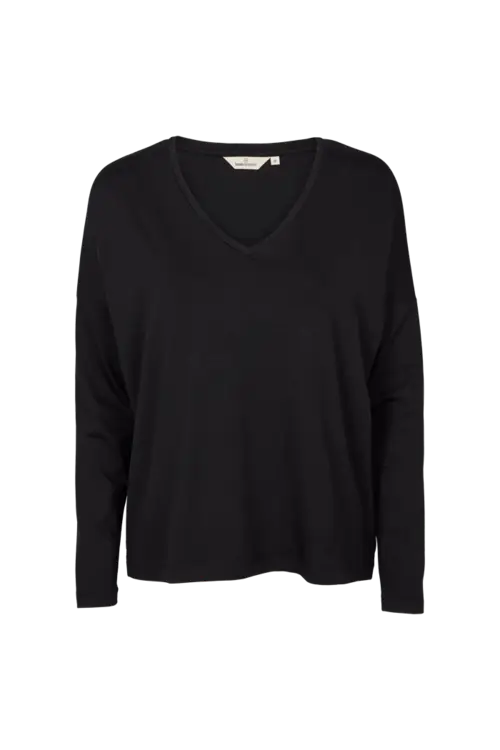 Joline LS V-neck - Black