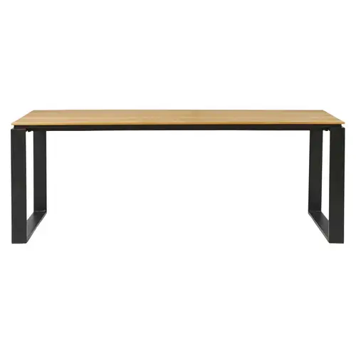 Martinus havebord 100x210cm sort,teak dekor