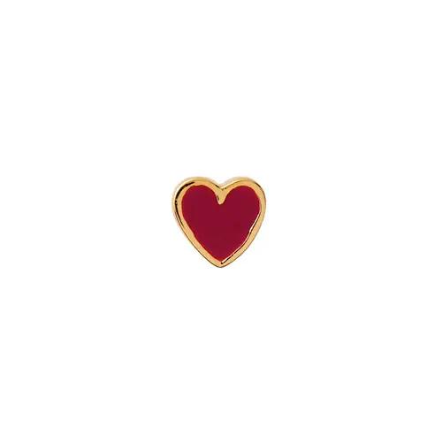 Petit Love Heart Burgundy Enamel